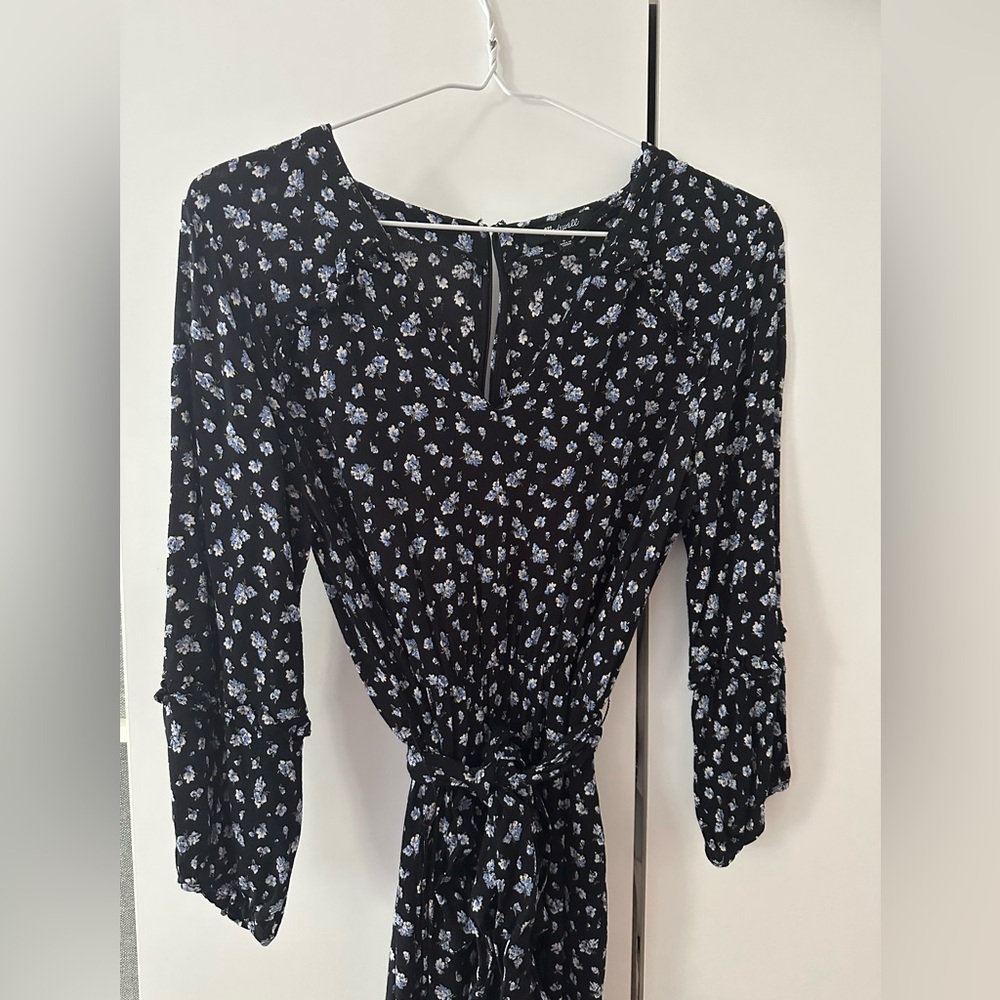 Madewell Ruffle-Sleeve Tie-Waist Jumpsuit in Baby's Breath - Picture 5 of 6